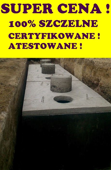 Szambo betonowe dwukomorowe 10m3 Zbiornik szczelny z przegrodą 10.000l