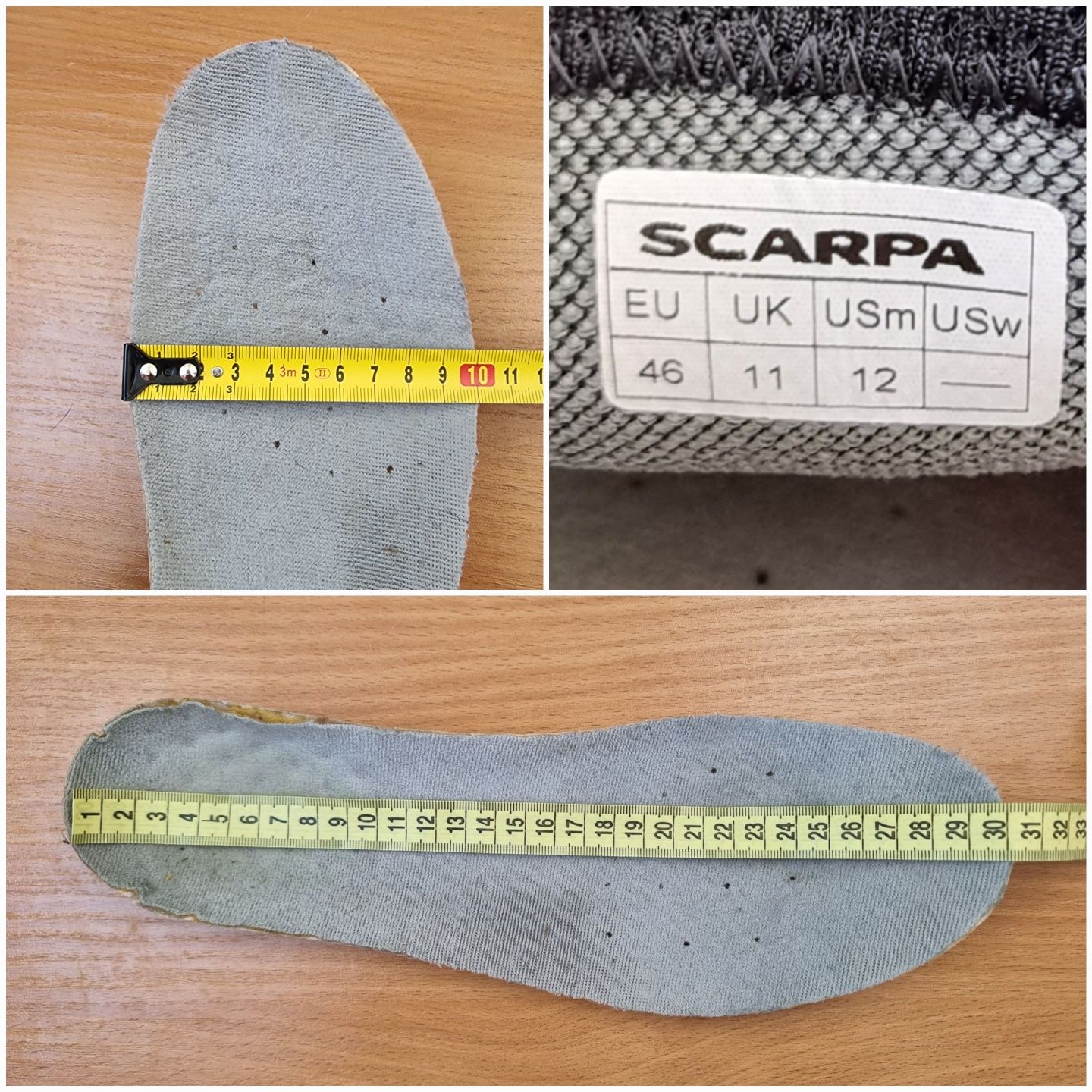Кросівки Scarpa Vortex GORE-TEX. Трекінгові чоловічі кросівки. 46/30см