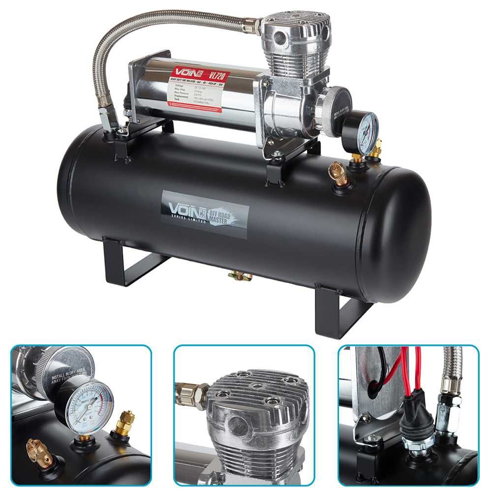 Компрессор автомобильный "VOIN" VL-720 200psi/23A/100л/ресивер-2.5GL