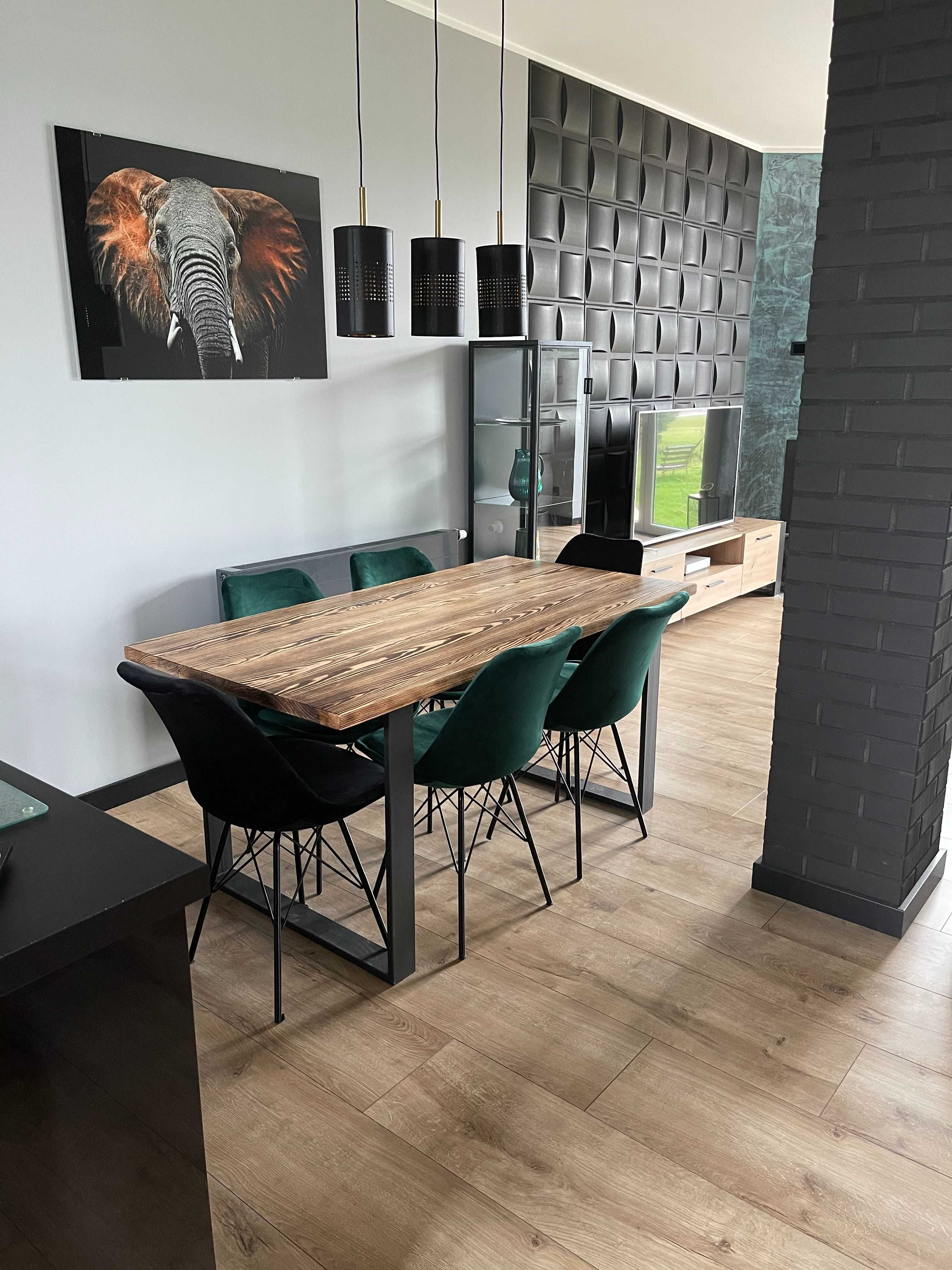 Stół na wymiar loft drewniany metalowe nogi nowoczesny