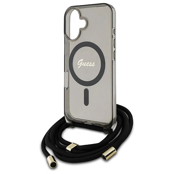 Guess GUHMP16SHCTSGNSK iPhone 16/6.1" czarny/black hardcase Crossbody
