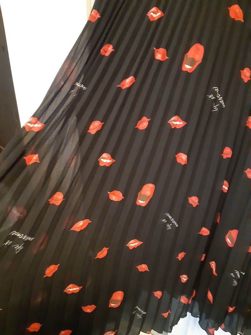 DESIGUAL S/m nowa sukienka maxi plisowana