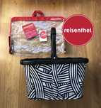 Koszyk Reisenthel BK1032 zebra paski czarno biały składany na zakupy