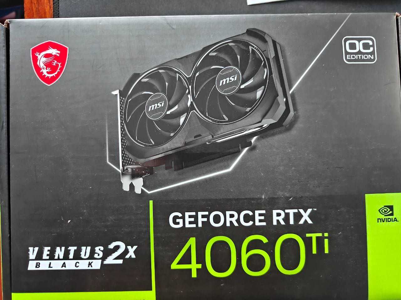 Відеокарта MSI GeForce RTX 4060 Ti Ventus 2X 8GB GDDR6 (128bit) Б/В