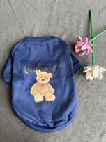 Roz. L 34 cm granatowa niebieska bluza dla psa elastyczna przewiewna