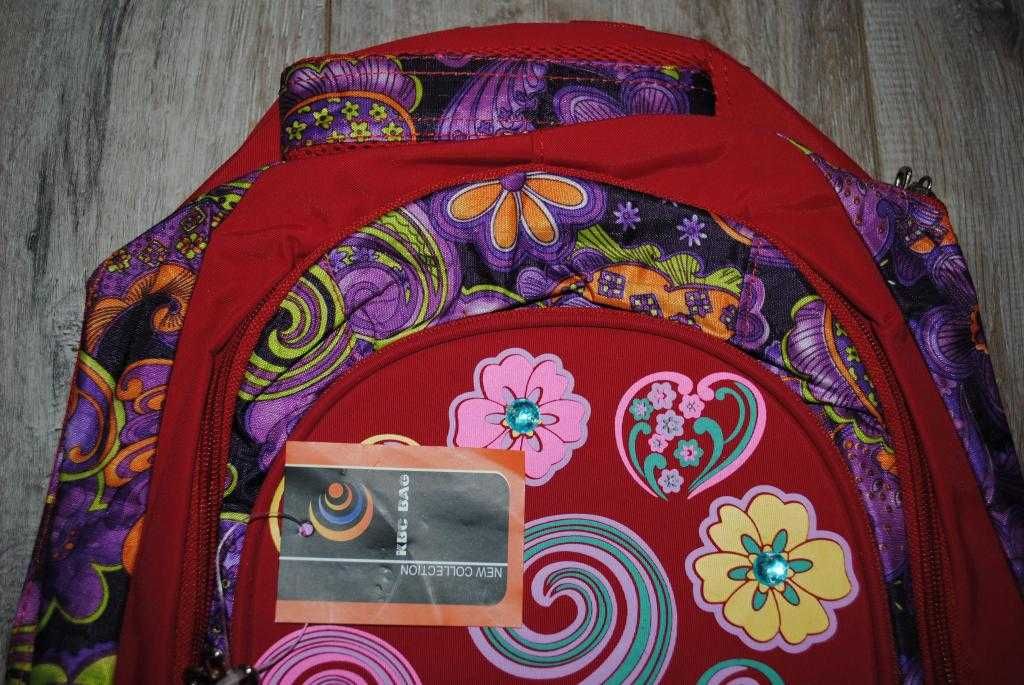 Рюкзак шкільний з квітами KWC BAG для дівчинки 39х29х14 см ортопедичн.
