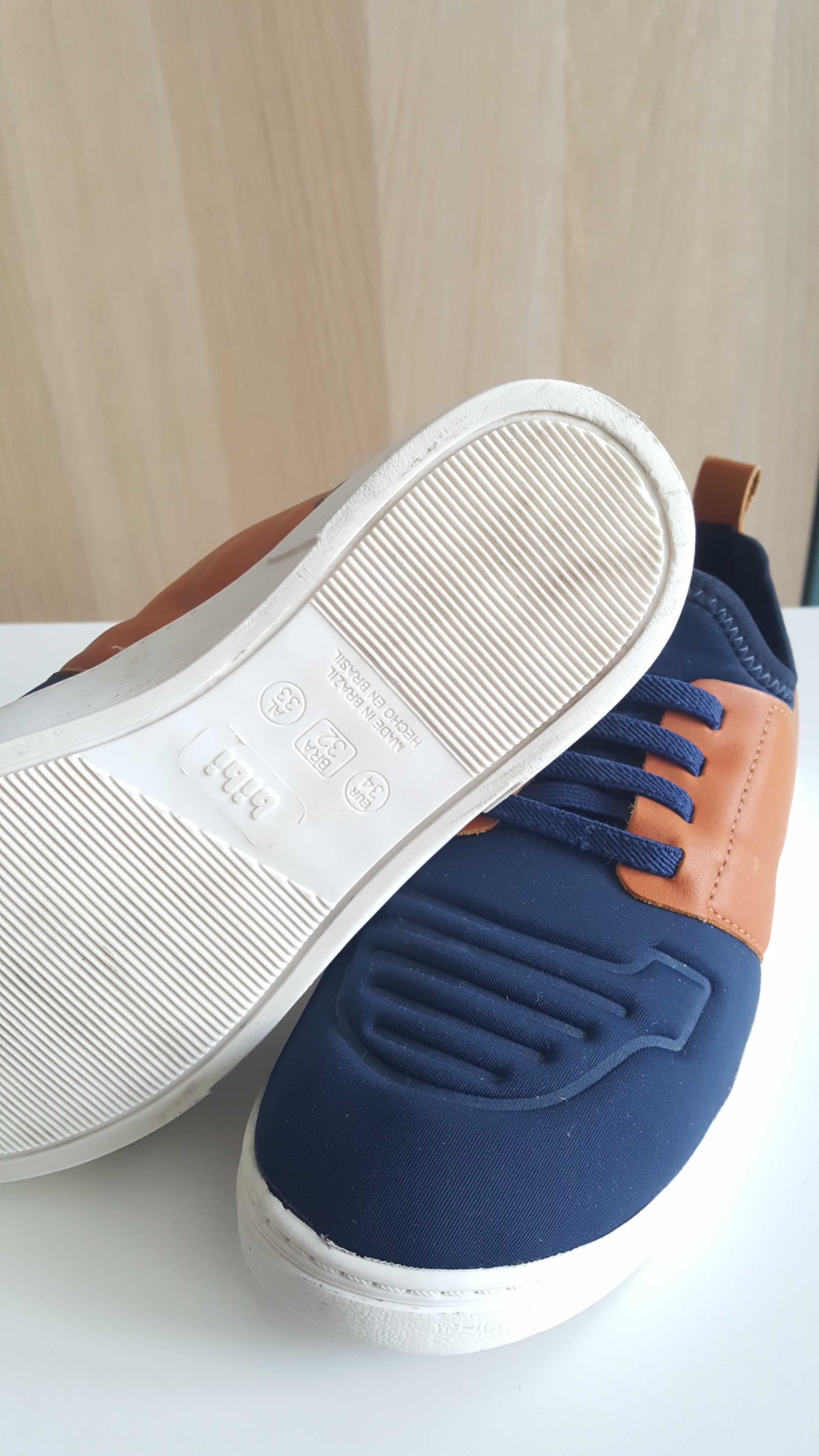 buty tenisówki BIBI 33/34 półbuty sneakersy eleganckie biała podeszwa