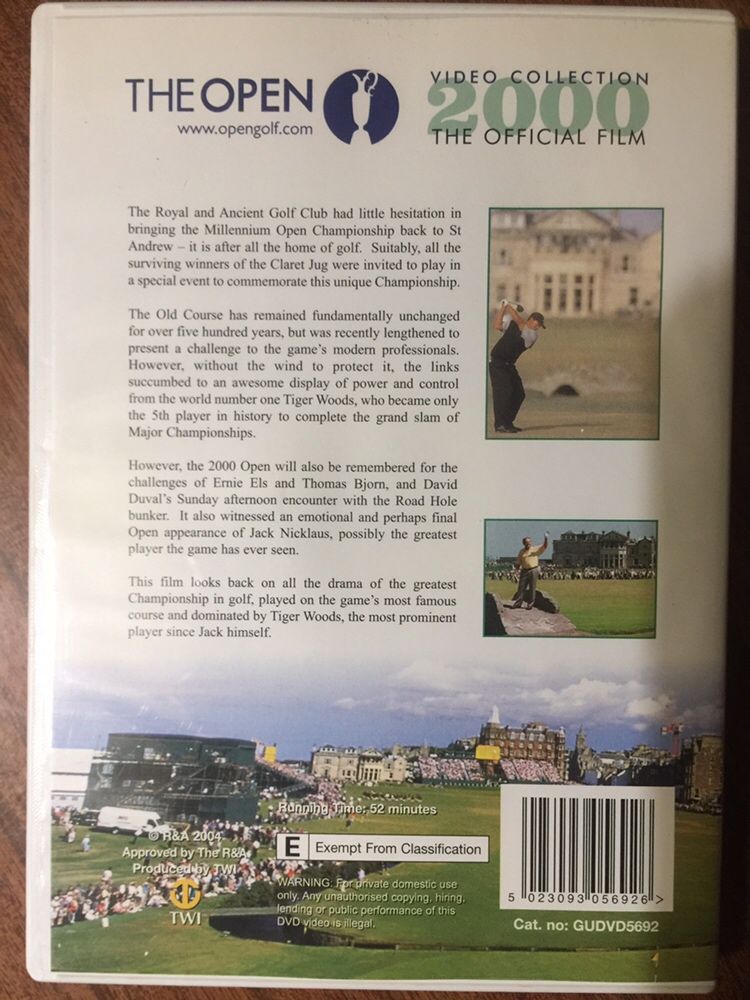 DVD The Open Championship 2000 - Golf