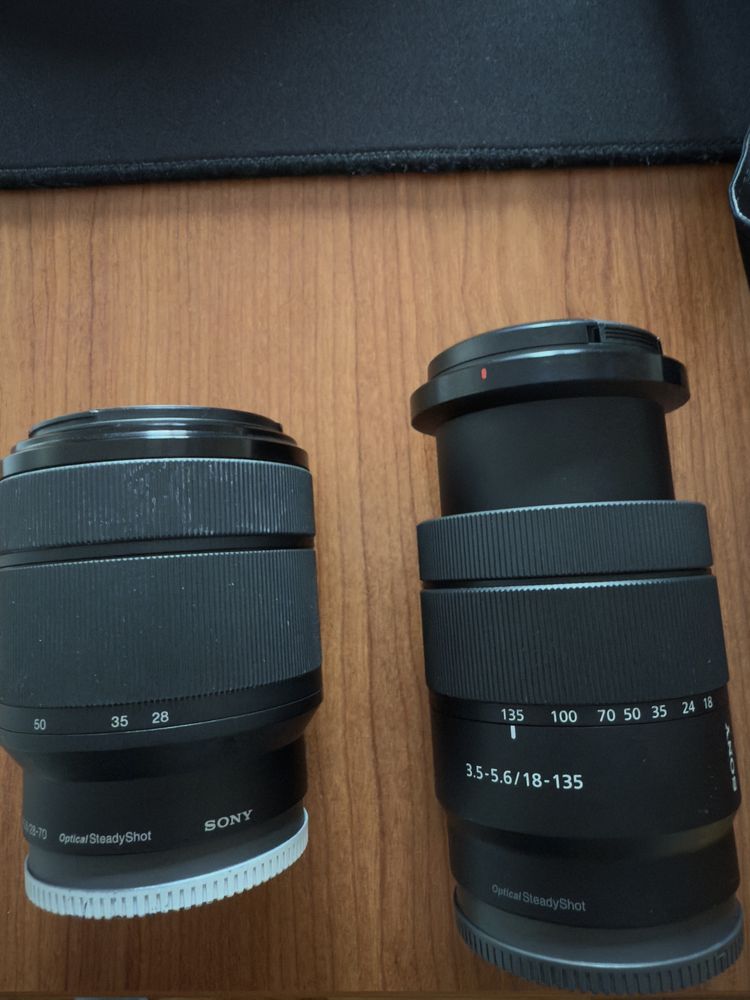 Lentes Sony E 18-135 f3.5-5.6 e Sony FE 28-70 3.5-5.6