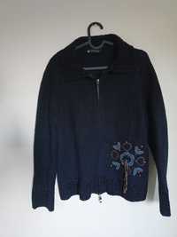 Czarny sweter vintage wełniany