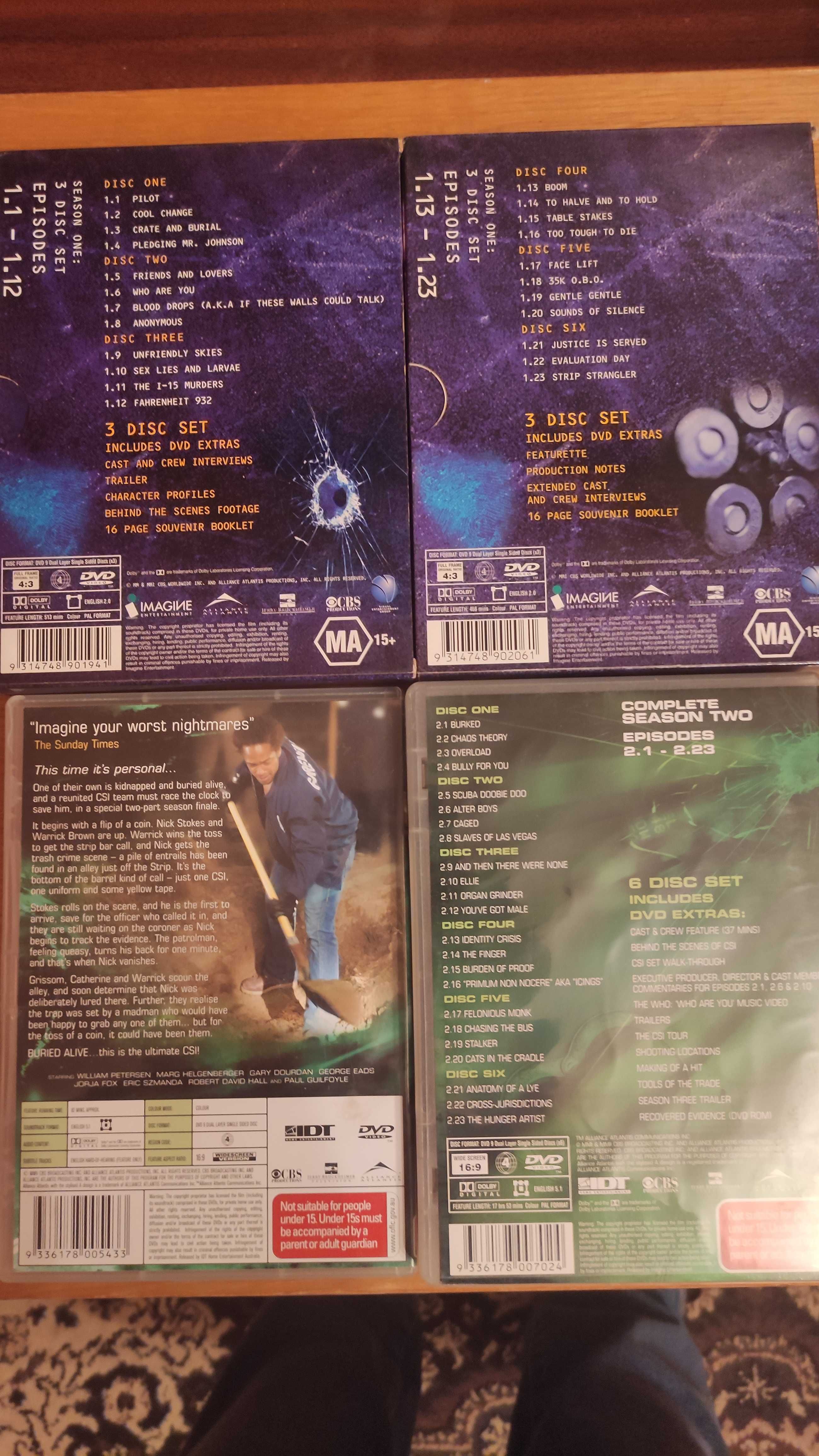 CSI Zagadki Kryminalne Serial 1-2 Sezony DVD
