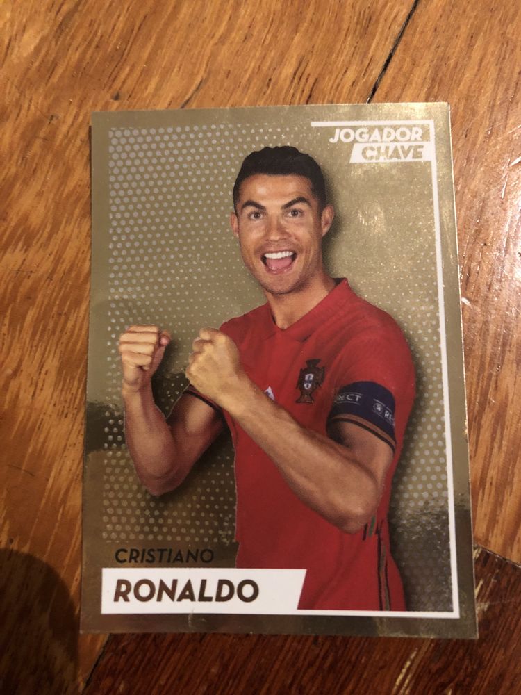 Cromo cristiano ronaldo dourado