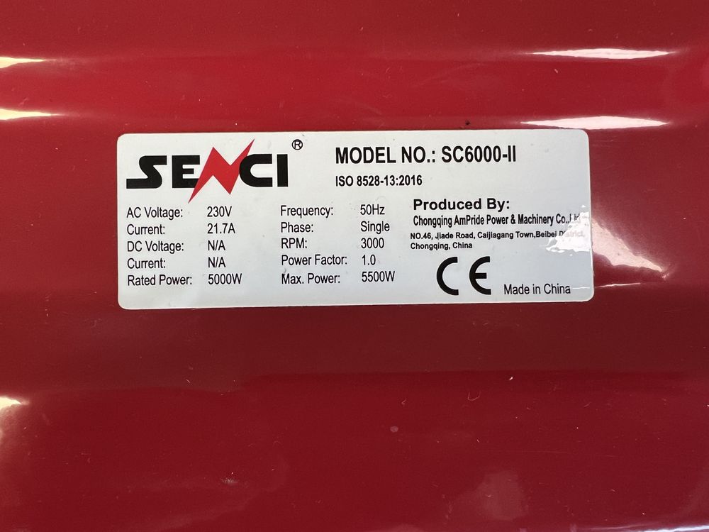 Генератор бензиновий SENCI SC6000 TOP 5-5.5kW