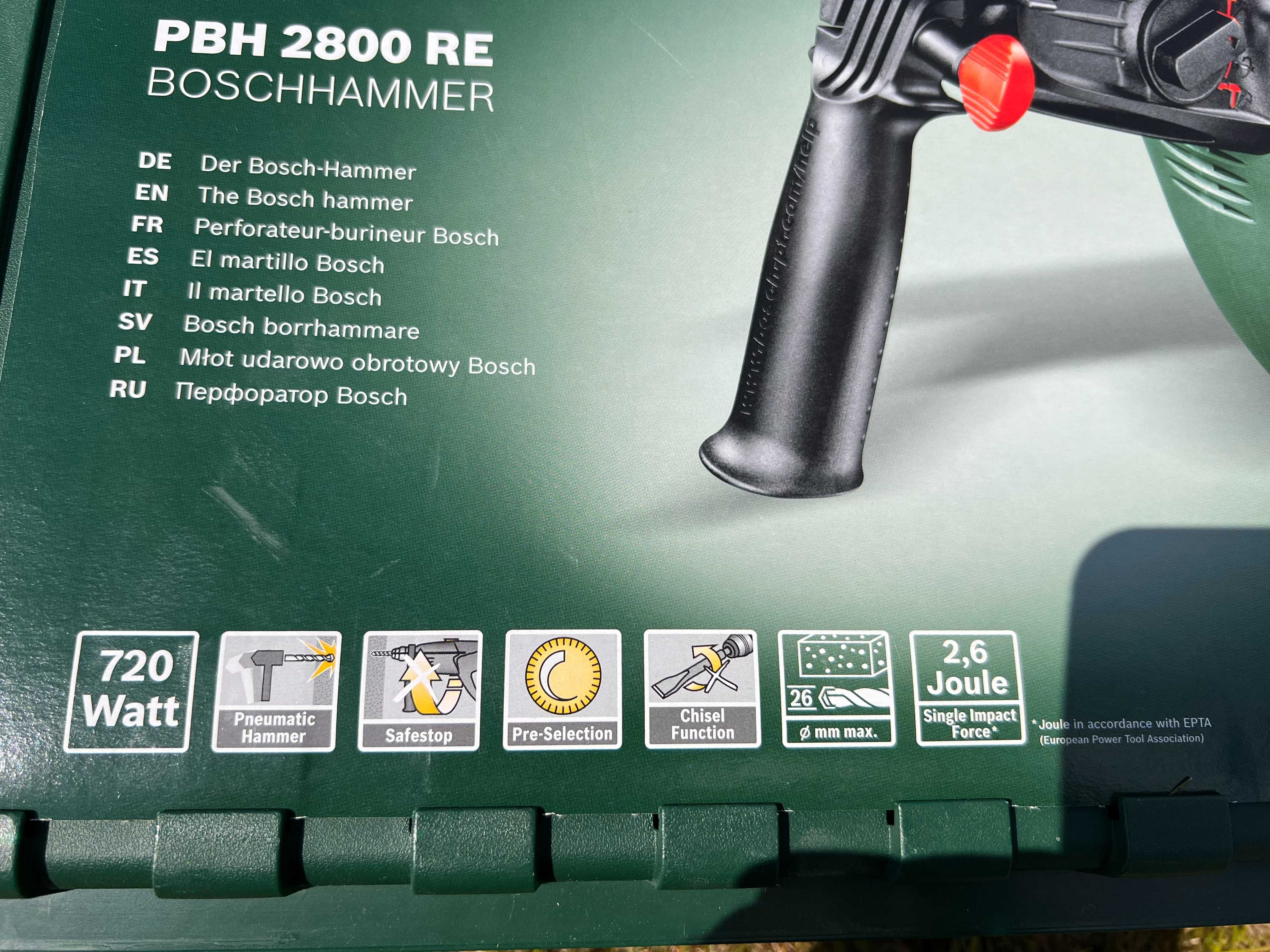 BOSCH PBH 2800 Młot pneumatyczny wiertarka plus wiertła  730 W