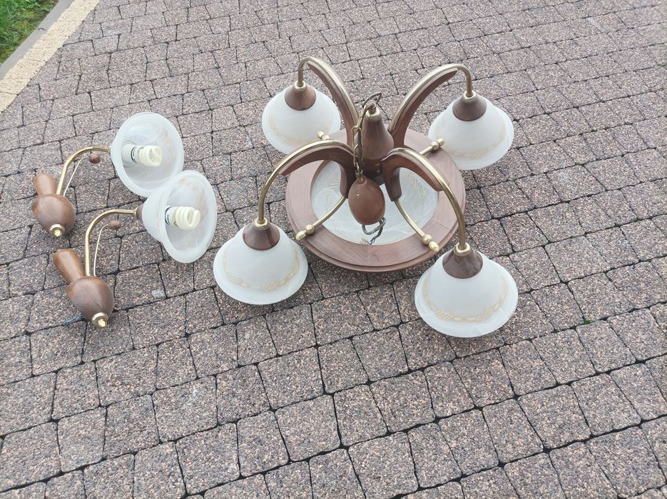 Żyrandol + kinkiety