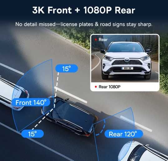 Відеореєстратор Baseus PrimeTrip VD1 Dash Cam 3K