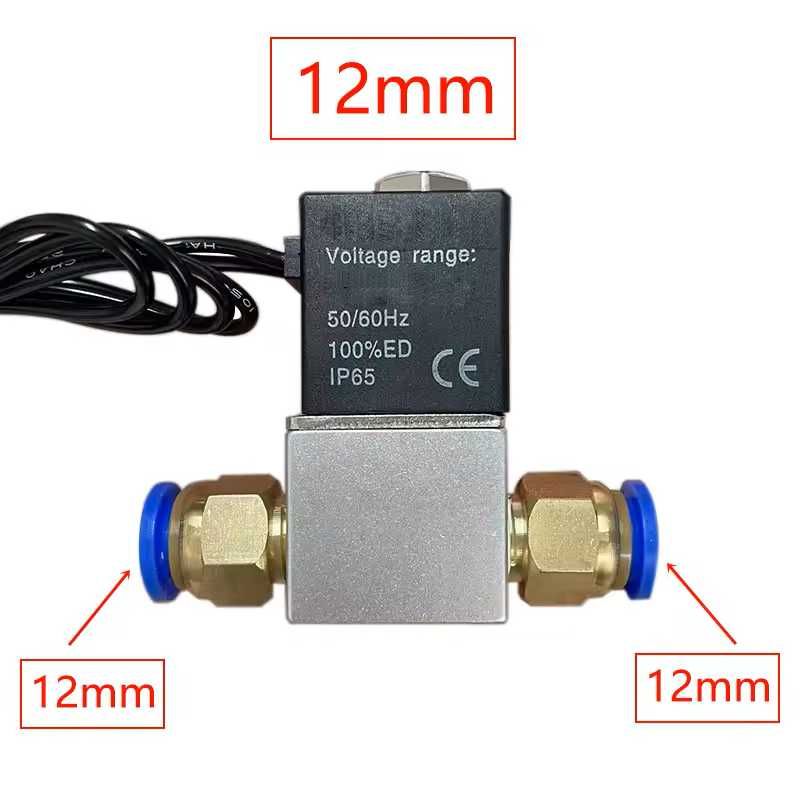 Válvula solenóide de 12mm, ac 220v para ar, água e óleo