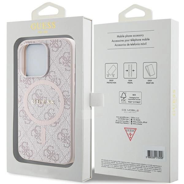 Etui Guess 4G Collection Na iPhone 13 Pro / 13 - Różowe MagSafe