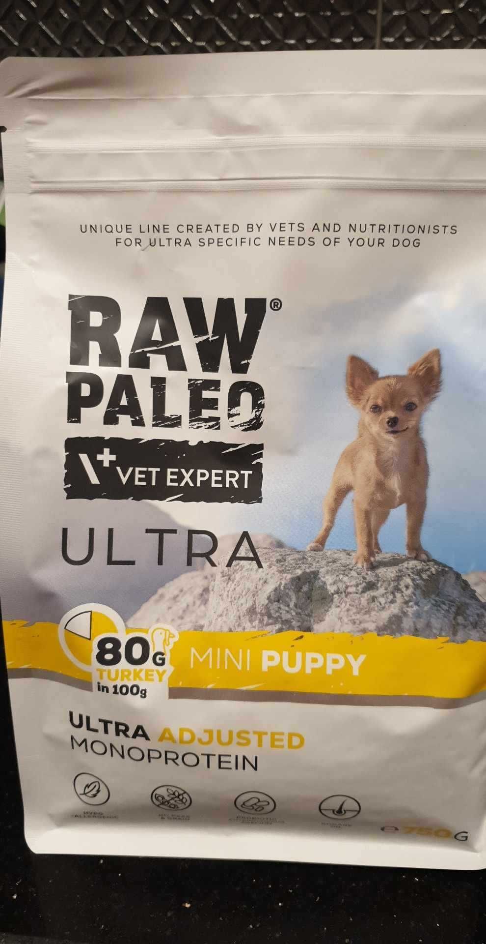 Karma dla szczeniąt małych ras z indykiem Raw Paleo Mini Puppy 6x 750g