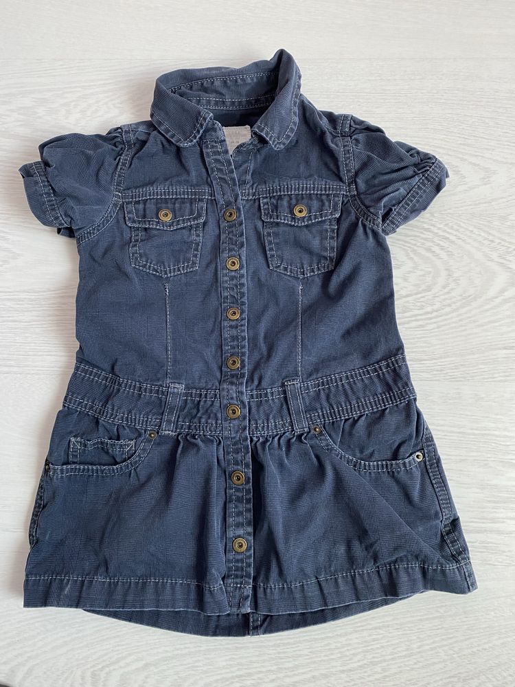 Sukienka jeansowa 98 100% bawełna H&M