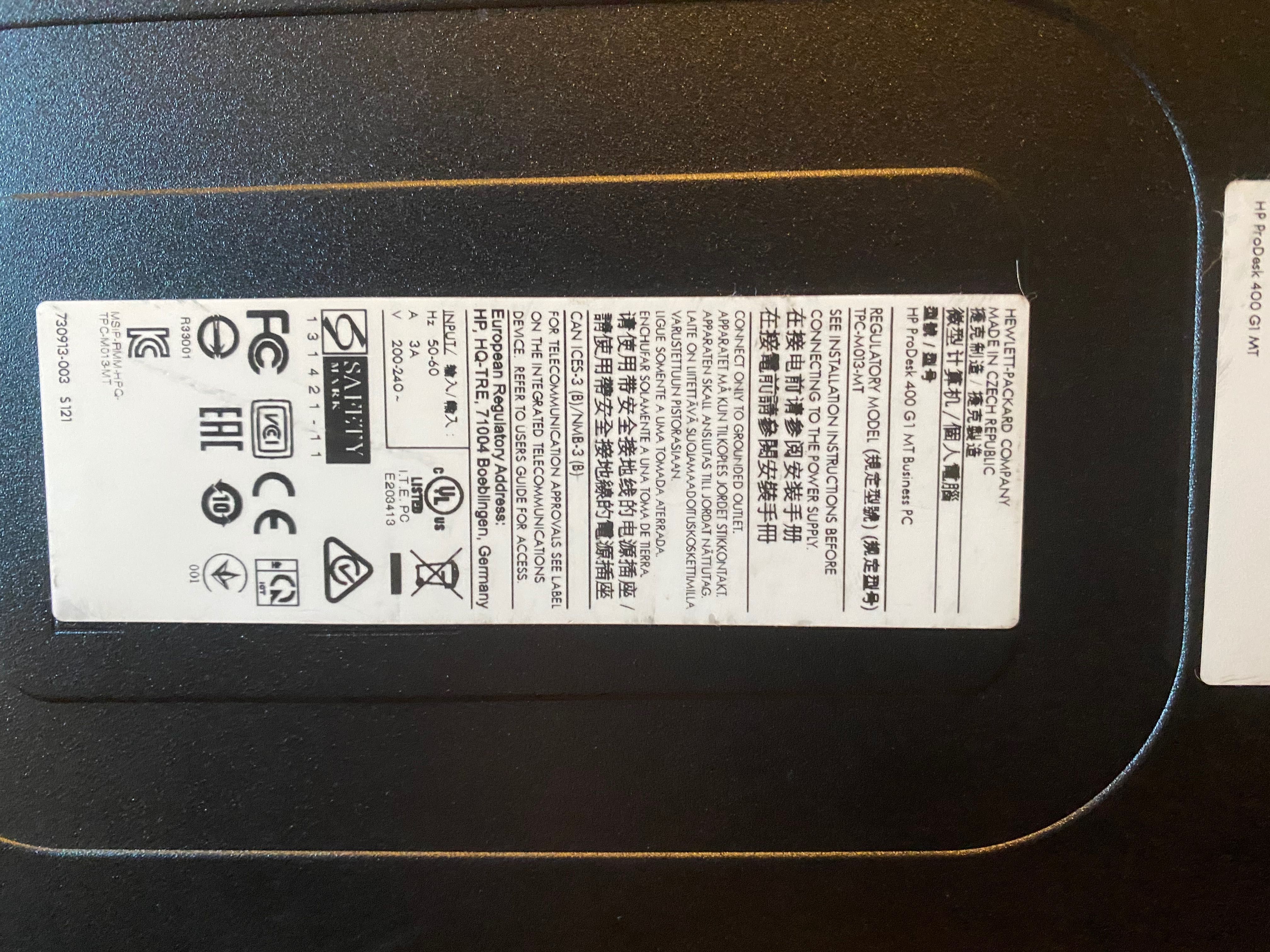 Офісний пк  hp prodesk 400 g1 mt i3
