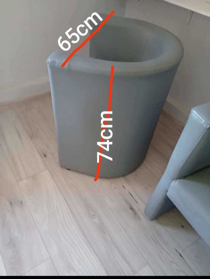 Dwa fotele eko skóra