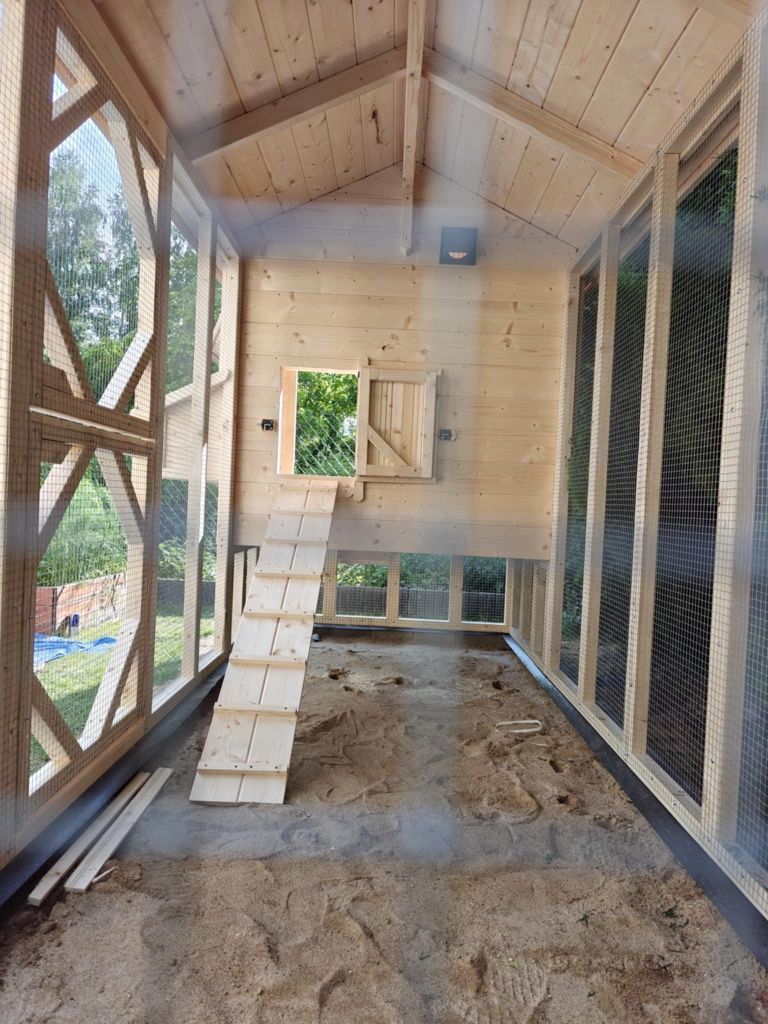 Kurnik z woliera 400x150