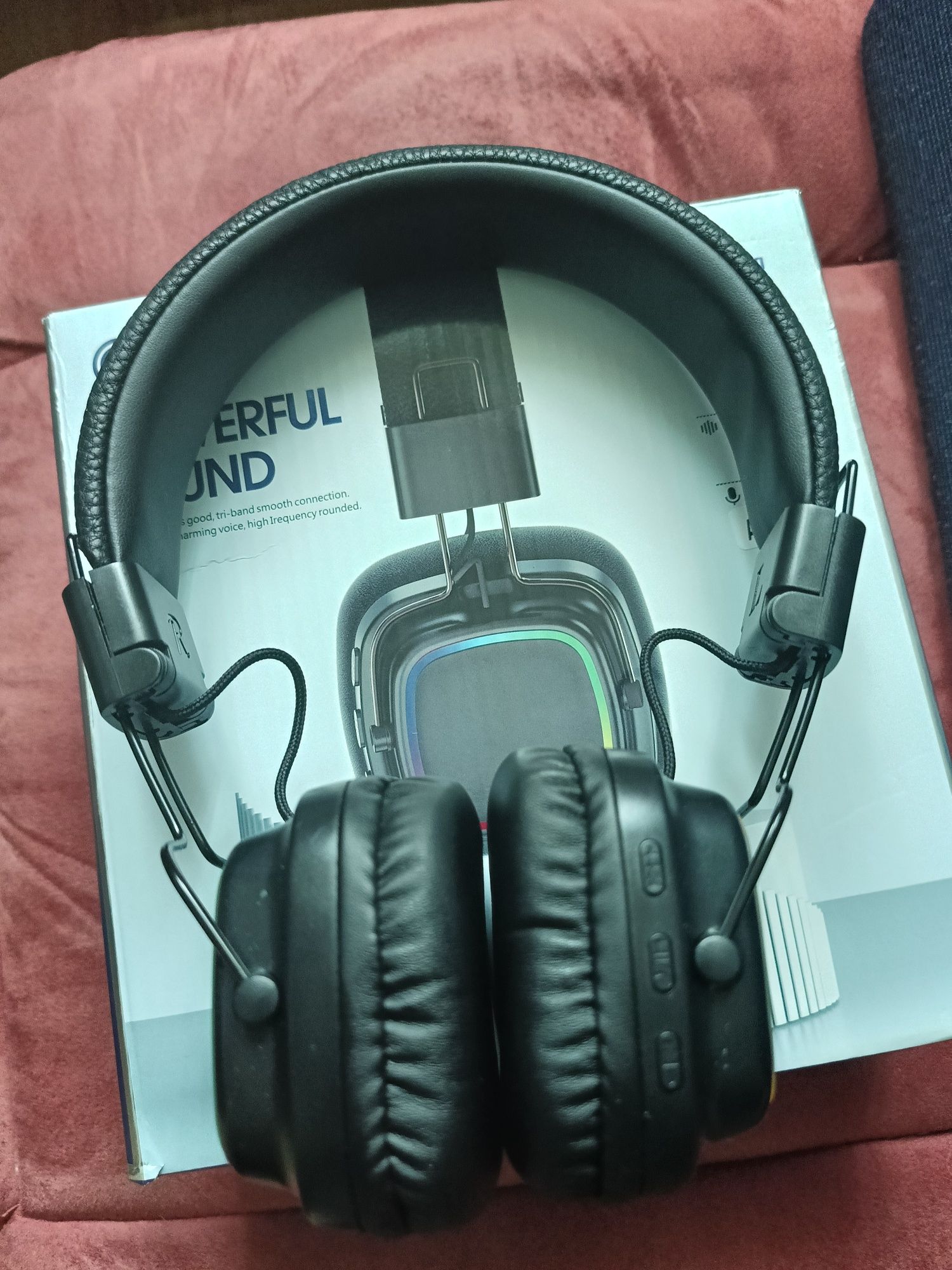 Бездротові навушники Powerful Sound XY-30 Чорні, з підсвіткою,