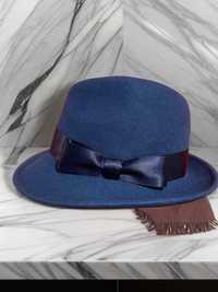 Damski kapelusz 100% wełna nowy Helene Berman London