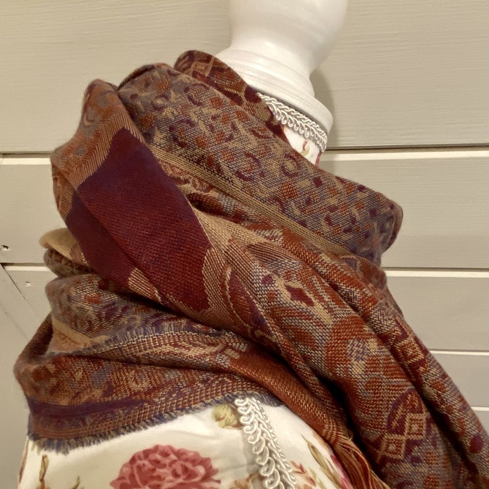 Elegancki duży szal z pashminy