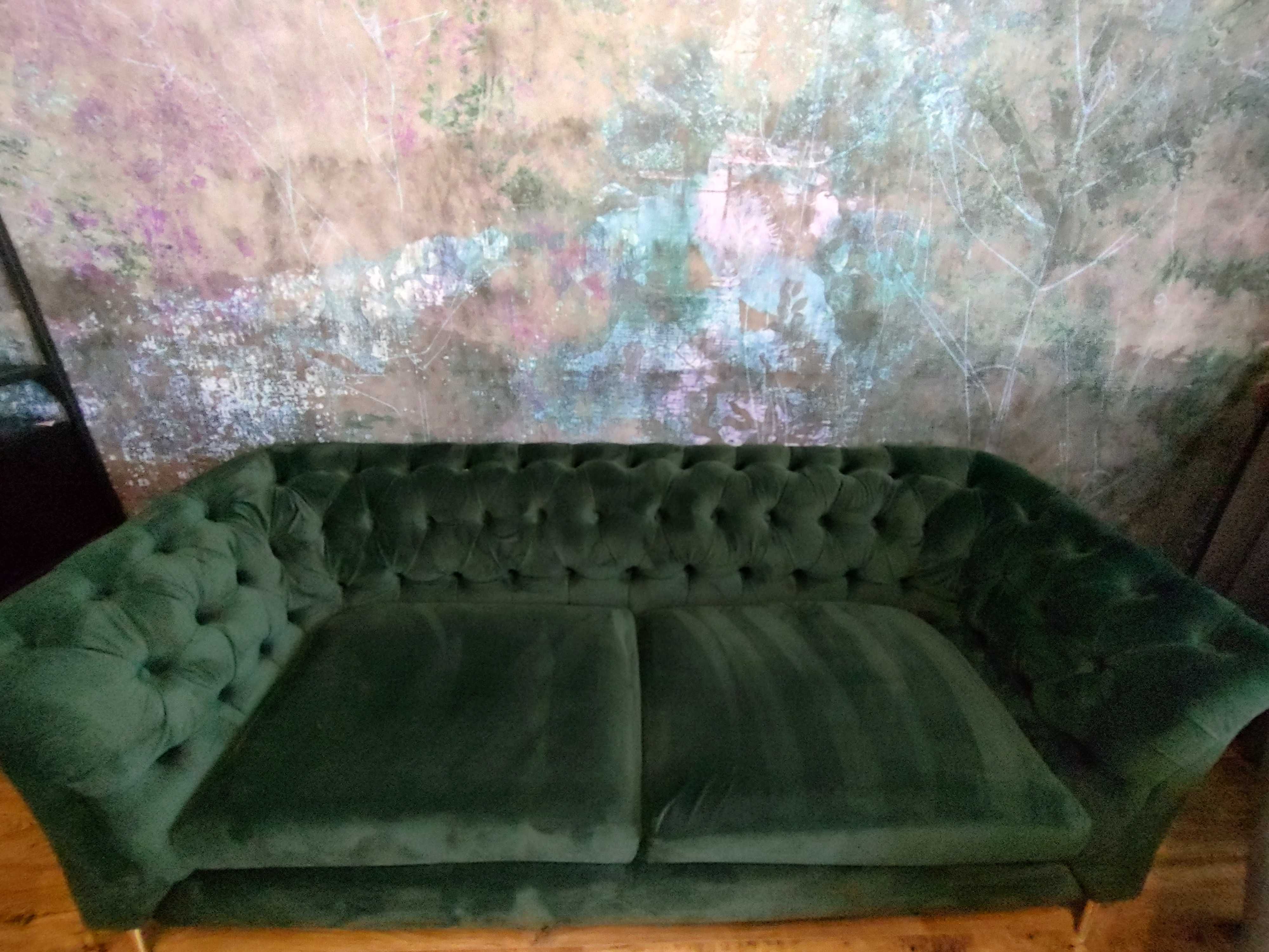 Sofa CHESTERFIELD Zieleń Butelkowa