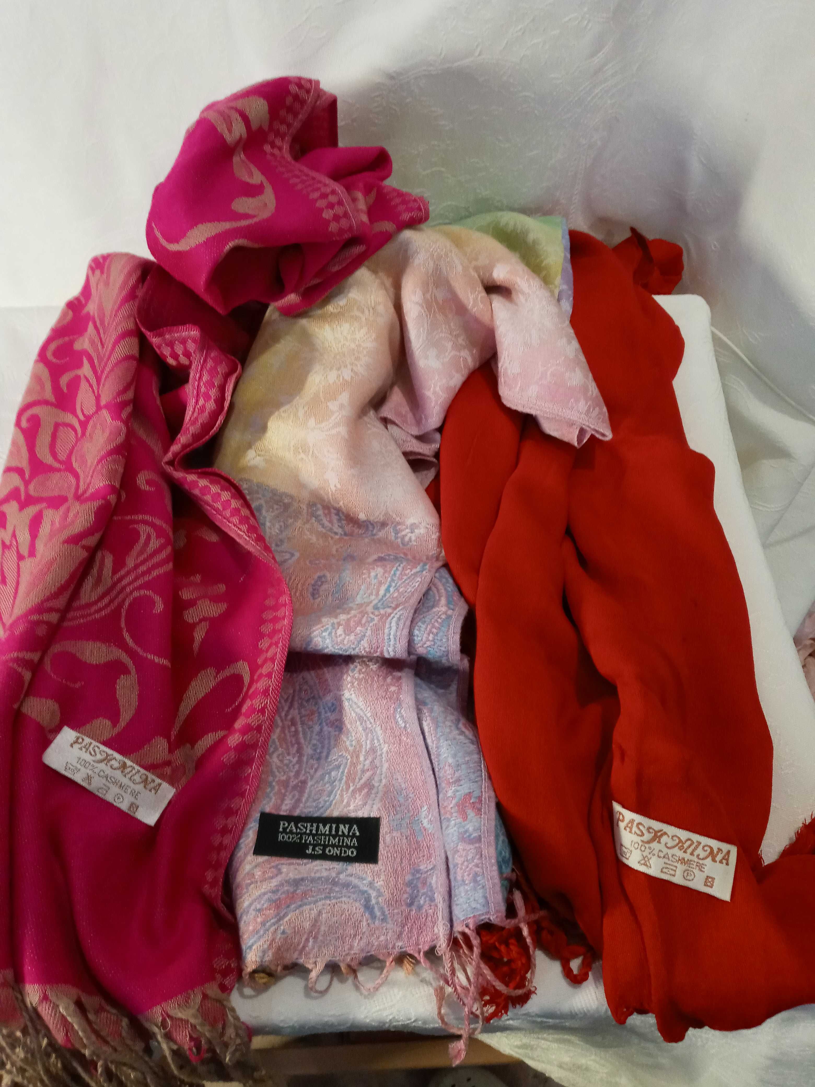 Szal pashmina komplet zestaw 3 sztuki
