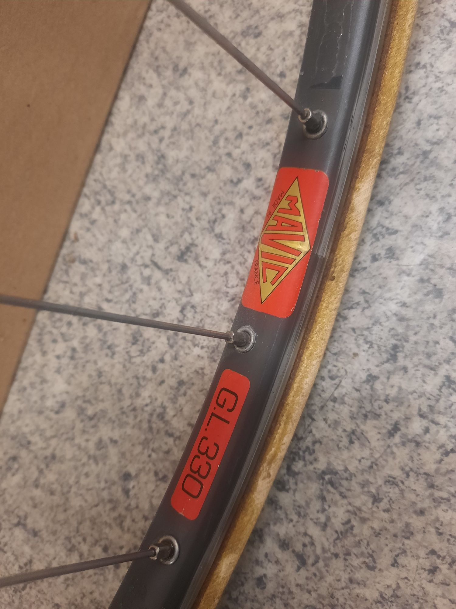 koło szosowe campagnolo record retro kolarzówka mavic gl 330 . 0125k1