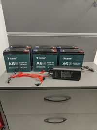 Новий комплект АКБ 72V 20A 6шт 12v + бж 3А 72V