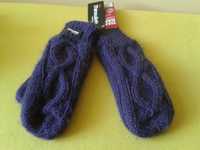 Rękawiczki damskie fioletowe, jednopalcowe Thinsulate nowe zimowe