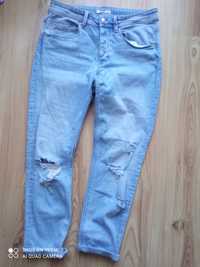 Spodnie jeansy denim Sinsay damskie 40 boyfriend mom jeans L