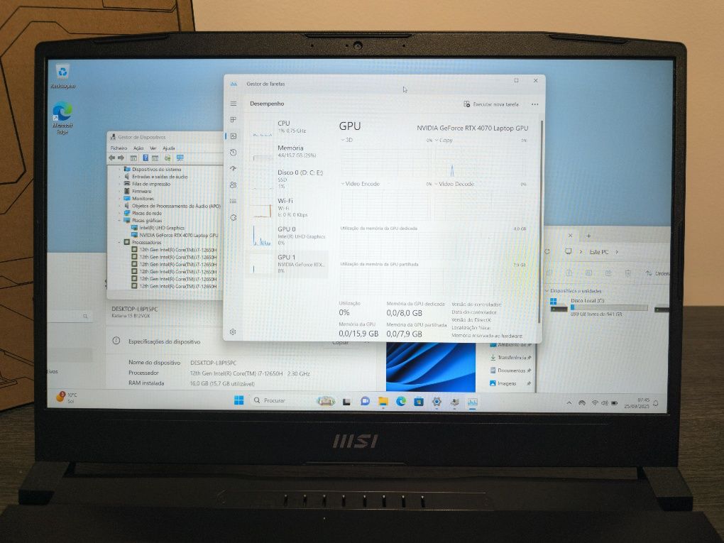 MSI i7 4070RTX 16 Ram 1TB C/ Garantia 3x S/ Juros