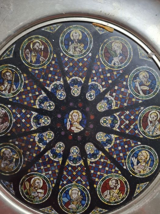 Raro prato vitral catedral Lisboa