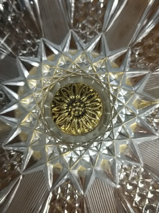Кришталева ваза, цукерниця , фруктовниця , бронза