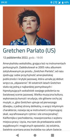 Bilety na koncert Gretchen Parlato - palmjezz Gliwice