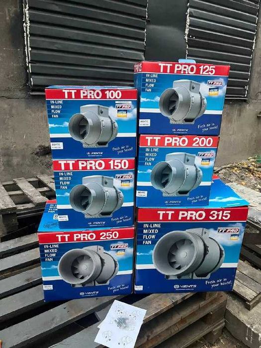 Канальный вентилятор Вентс ТТ ПРО 100,125,150 160 200 250 315 вытяжной