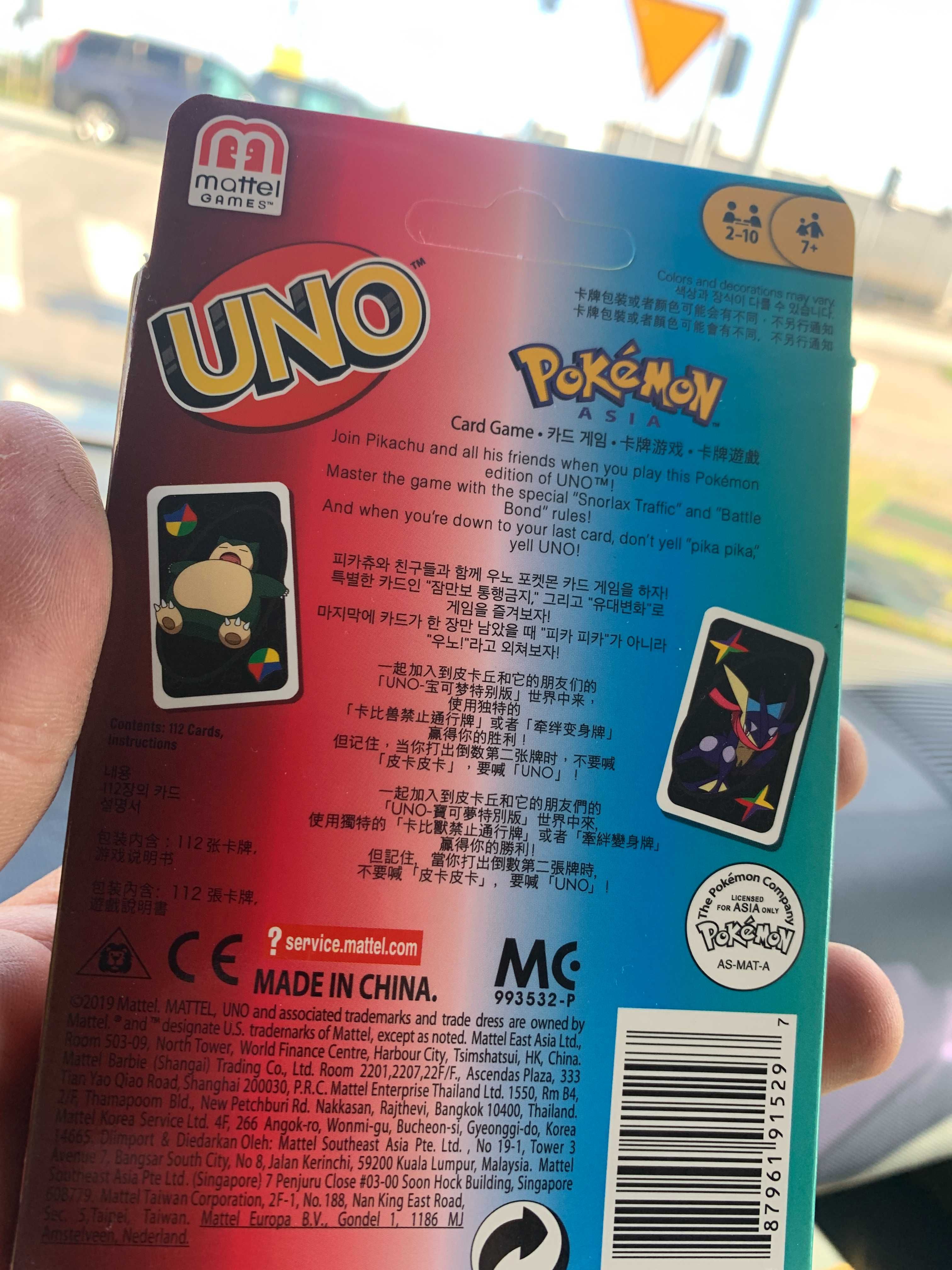 Karty Do gry Uno Pokemon Pikachu Pikaczu Gra karciana planszowa