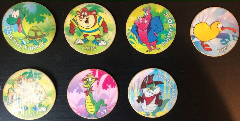 Lote de 7 Matutano Mega Tazo Tazos - Taz Mania - Looney Tunes