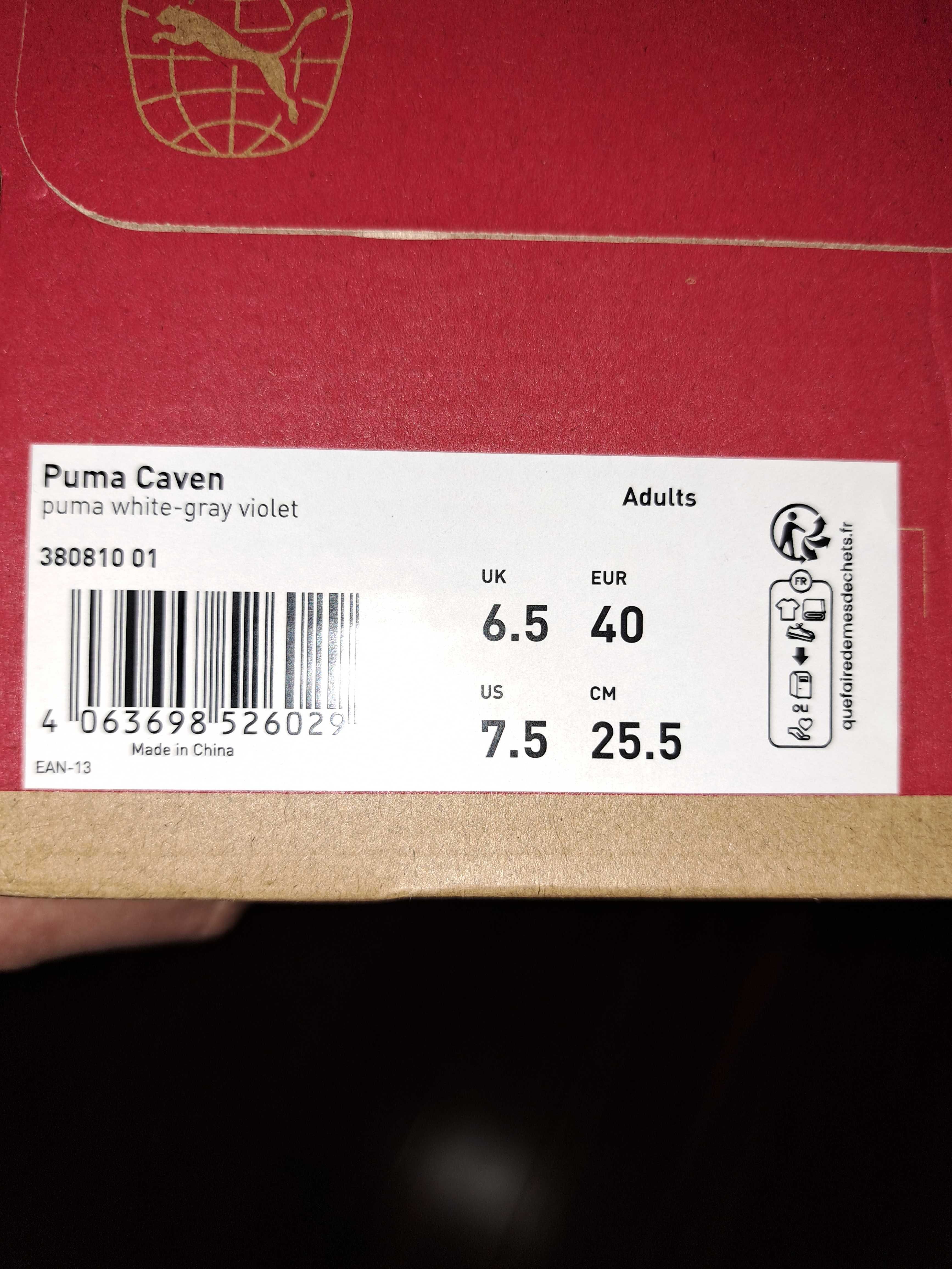 Buty Puma Caven białe rozm. 40