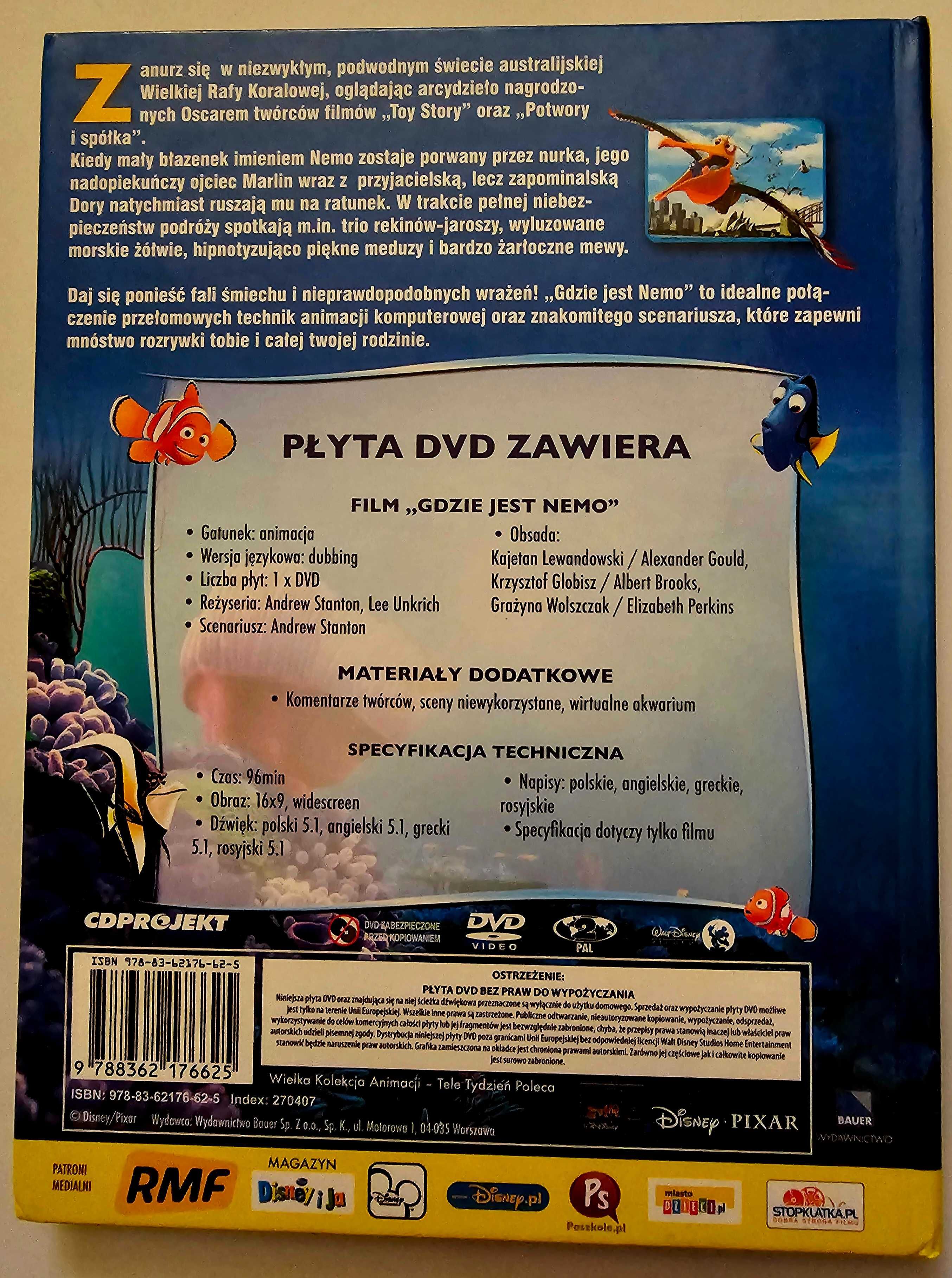 Gdzie jest Nemo film dvd wydanie z książeczką