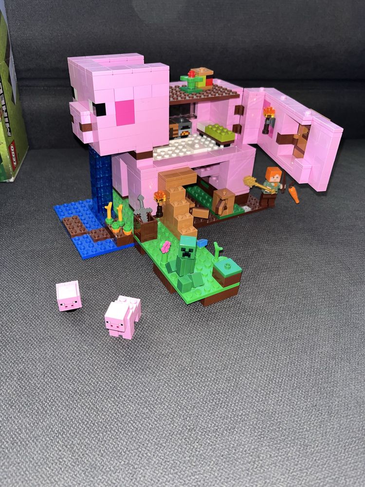 Lego Minecraft 21170 The Pig House,Dom w kształcie Świni,100% komplet