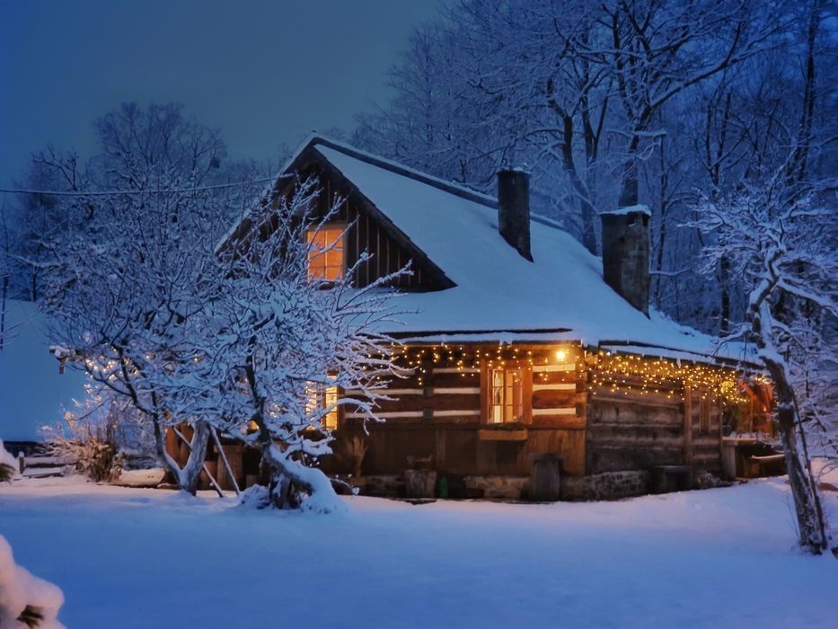 Chata góralska, domek w górach (Istebna, Beskid Śląski) Sauna, ognisko