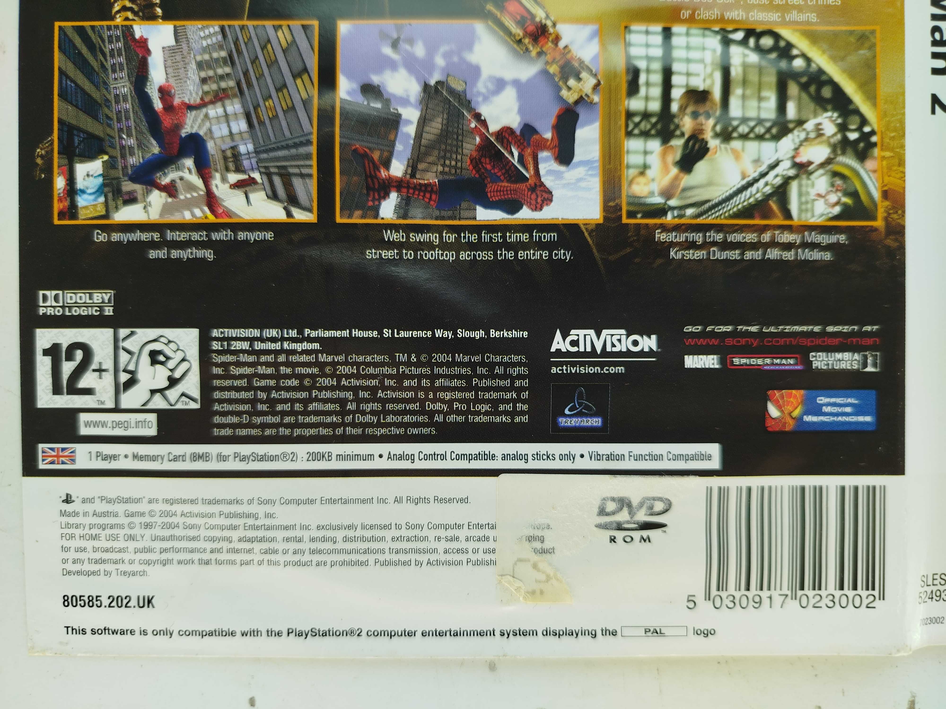 Gra Spider Man 2 PlayStation 2 play station