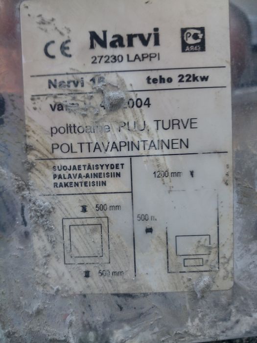 Каменка дровяная Narvi 27230