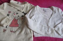 Sweterek-bolerko oraz polar-bluza polarowa Palomino C&A rozmiar 116